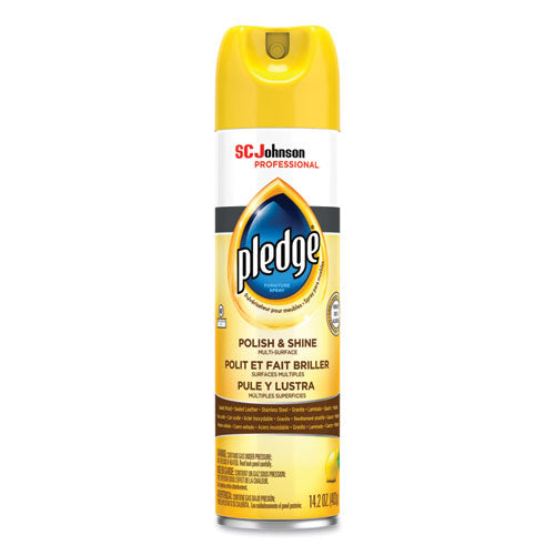 Furniture Polish, Lemon, 14.2 oz Aerosol Spray, 6/Carton-(SJN301168)