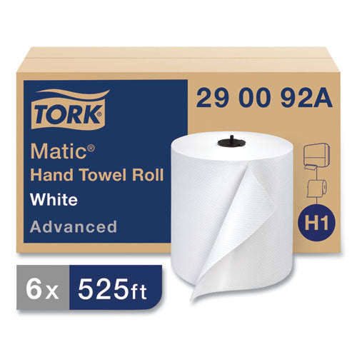 Advanced Matic Hand Towel Roll, 2-Ply, 7.7" x 525 ft, White, 643/Roll, 6 Rolls/Carton-(TRK290092A)