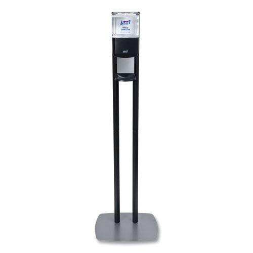 ES8 Hand Sanitizer Floor Stand with Dispenser, 1,200 mL, 13.5 x 5 x 28.5, Graphite/Silver-(GOJ7218DS)