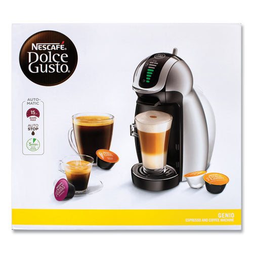 Genio 2 With Four Gusto Coffee and Rack Bundle, Black/Silver, Ships in 1-3 Business Days-(GRR28300065)