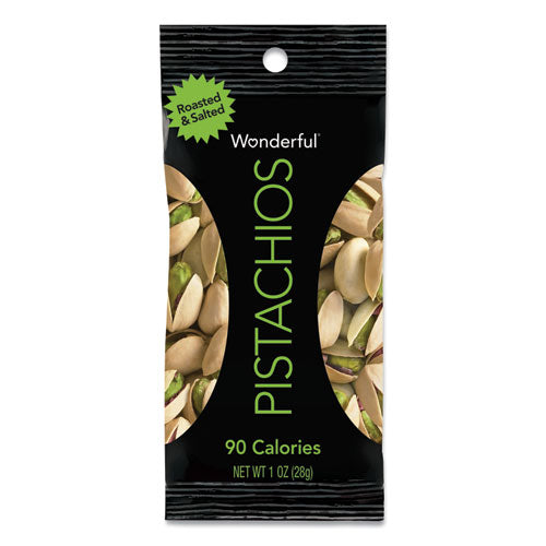 Wonderful Pistachios, Roasted and Salted, 1 oz Pack, 12/Box-(PAM072142A25X)