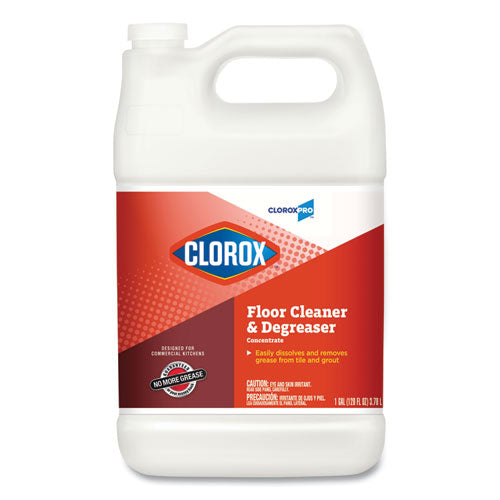Professional Floor Cleaner and Degreaser Concentrate, 1 gal Bottle-(CLO30892)