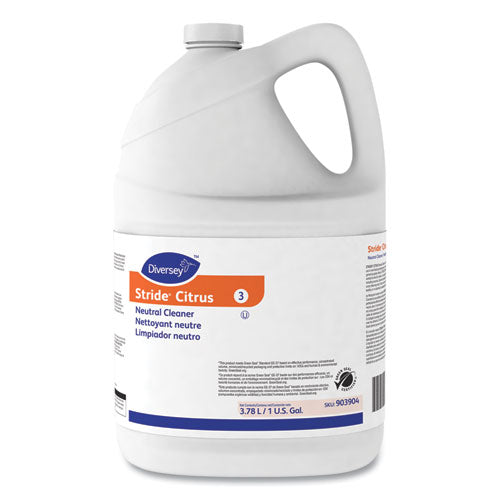 Stride Neutral Cleaner, Citrus, 1 gal, 4 Bottles/Carton-(DVO903904)