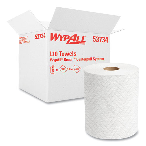 Reach System Roll Towel, 1-Ply, 11 x 7, White, 340/Roll, 6 Rolls/Carton-(KCC53734)