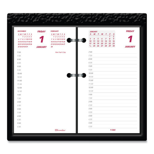 Daily Calendar Pad Refill, 6 x 3.5, White/Burgundy/Gray Sheets, 2023-(REDC2R)