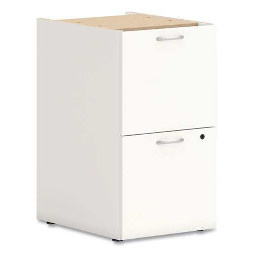 Mod Support Pedestal, Left or Right, 2 Legal/Letter-Size File Drawers, Simply White, 15" x 20" x 28"-(HONPLPSFFLP1)