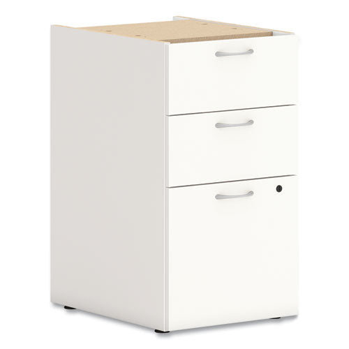 Mod Support Pedestal, Left or Right, 3-Drawers: Box/Box/File, Legal/Letter, Simply White, 15" x 20" x 28"-(HONPLPSBBFLP1)