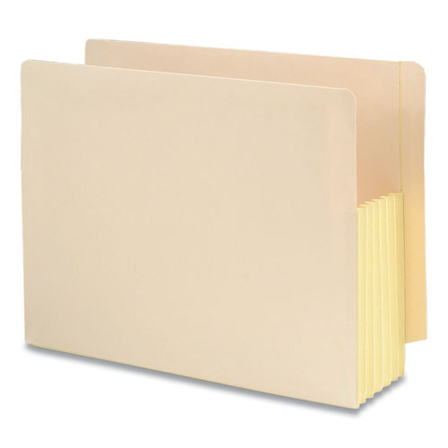 Manila End Tab File Pockets with Tyvek-Lined Gussets, 5.25" Expansion, Letter Size, Manila, 10/Box-(SMD75174)
