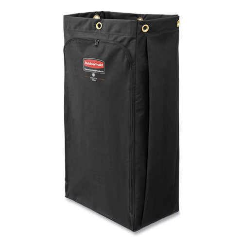 Fabric Cleaning Cart Bag, 26 gal, 17.5" x 33", Black-(RCP1966888)