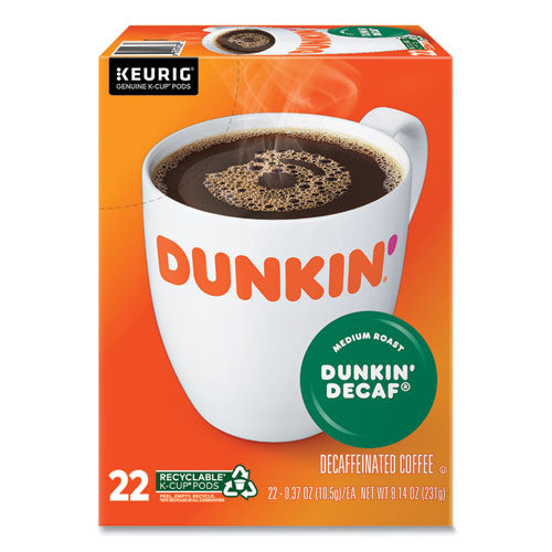 K-Cup Pods, Dunkin Decaf, 22/Box-(GMT1269)