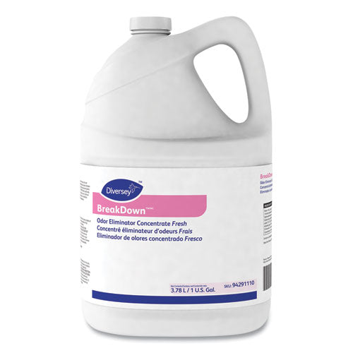 Breakdown Odor Eliminator, Cherry Almond Scent, Liquid, 1 gal Bottle, 4/Carton-(DVO94355110)