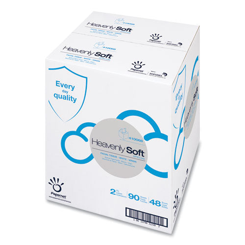 Heavenly Soft Facial Tissue, 2-Ply, White, 90/Pack, 48 Packs/Carton-(SOD410068)