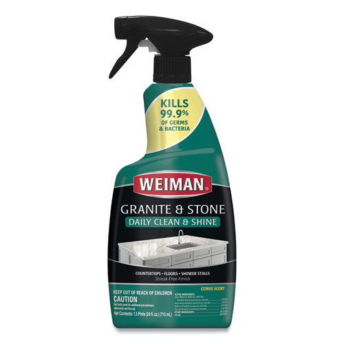 Granite Cleaner and Polish, Citrus Scent, 24 oz Spray Bottle-(WMN109EA)