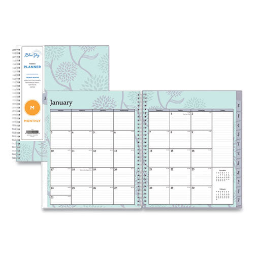 Rue Du Flore Monthly Planner, Rue Du Flore Artwork, 10 x 8, Jade/Lavender Cover, 12-Month (Jan to Dec): 2023-(BLS101605)