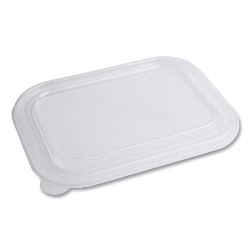 PLA Lids for TRSC60 Fiber Containers, 7.8 x 10.2 x 0.5, Clear, Plastic, 400/Carton-(WORTRLCS10)