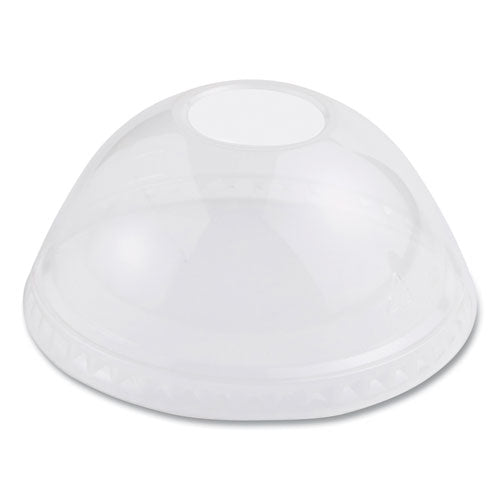 PLA Clear Cold Cup Lids, Dome Lid, Fits 9 oz to 24 oz Cups, 1,000/Carton-(WORCPLCS12D)