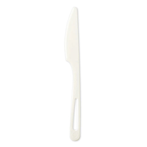 TPLA Compostable Cutlery, Knife, 6.7", White, 1,000/Carton-(WORKNPS6)