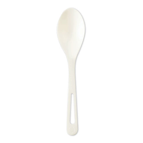 TPLA Compostable Cutlery, Spoon, 6", White, 1,000/Carton-(WORSPPS6)