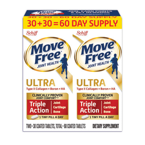 Ultra Triple Action with UCII Twin Pack, 60 Tablets-(MOV95603)