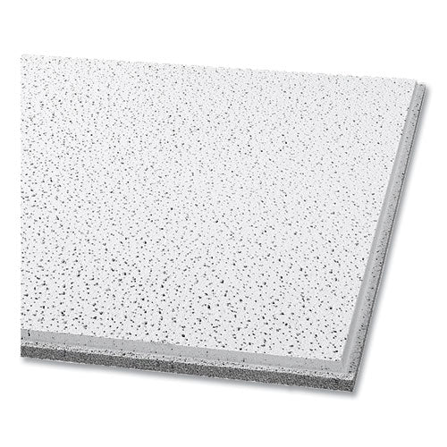 Fine Fissured Ceiling Tiles, Non-Directional, Angled Tegular (0.94"), 24" x 24" x 0.63", White, 16/Carton-(ACK1732)
