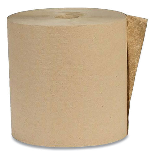 Recycled Hardwound Paper Towels, 1-Ply, 7.88" x 800 ft, 1.8 Core, Kraft, 6 Rolls/Carton-(APAEK80186)