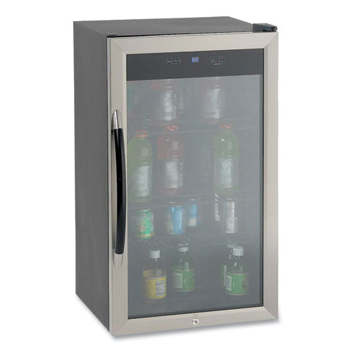 3 Cu. Ft. Refrigerator/Beverage Cooler, 18.75 x 19.5 x 33.75, Black/Stainless Steel Framed Glass Door-(AVABCA306SSIS)