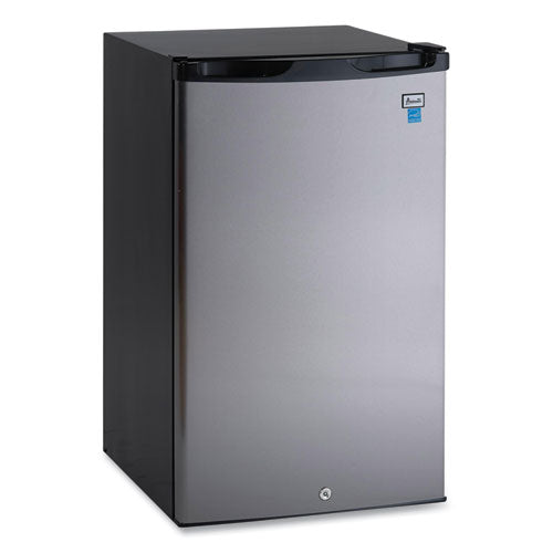 4.4 Cu.Ft. Auto-Defrost Refrigerator, 19.25 x 22 x 33, Black with Stainless Steel Door-(AVAAR4456SS)