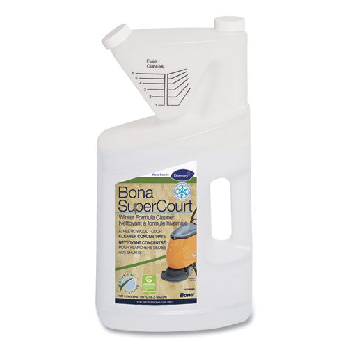 Bona SuperCourt Winter Formula Cleaner, Unscented, Liquid, 1 gal-(BNA101100565)