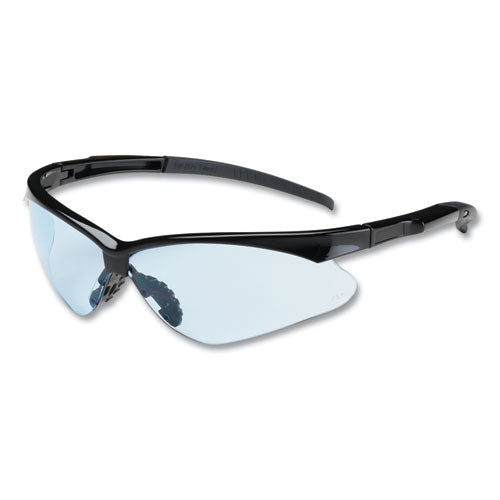 Adversary Optical Safety Glasses, Scratch-Resistant, Light Blue Lens, Black Frame-(BOU250280003)