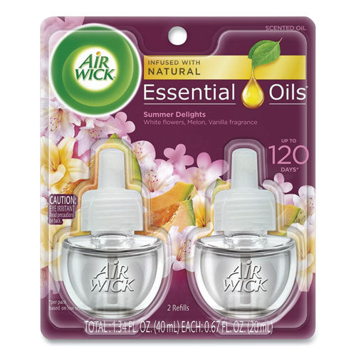 Life Scents Scented Oil Refills, Summer Delights, 0.67 oz, 2/Pack, 6 Packs/Carton-(RAC91112)