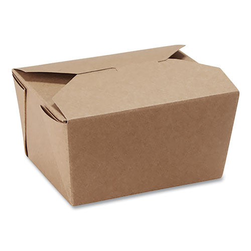 Reclosable One-Piece Natural-Paperboard Take-Out Box, 4.5 x 5 x 2.5, Brown, Paper, 450/Carton-(DXE1TOC)