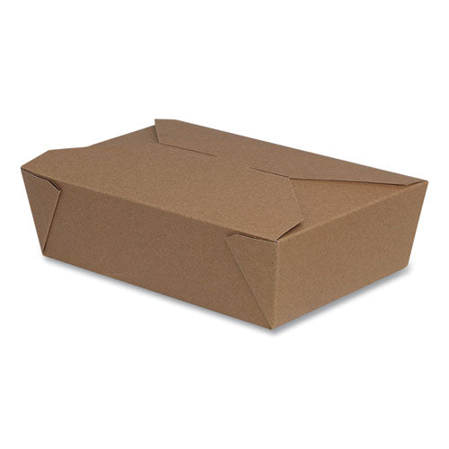 Reclosable One-Piece Natural-Paperboard Take-Out Box, 8.5 x 6.25 x 2.5, Brown, Paper, 20/Pack, 4 Packs/Carton-(DXE3TOCSC)