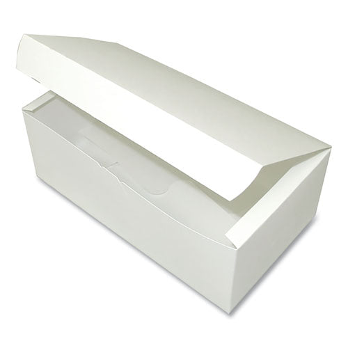 Tuck-Top One-Piece Paperboard Take-Out Box, 7 x 4.25 x 2.75, White, Paper, 300/Carton-(DXE310PLN)