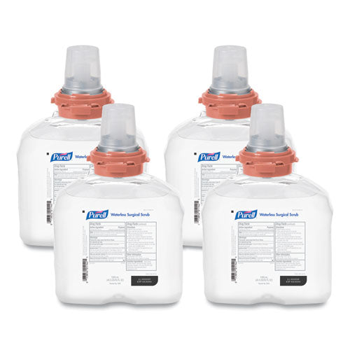 Waterless Surgical Scrub Gel Hand Sanitizer, 1,200 mL Refill Bottle, Fragrance-Free, For TFX Dispenser, 4/Carton-(GOJ548504)