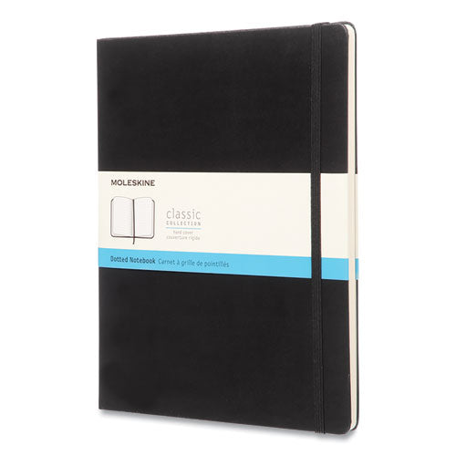 Classic Collection Hard Cover Notebook, 1-Subject, Dotted Rule, Black Cover, (80) 10 x 7.5 Sheets-(HBG892727XX)