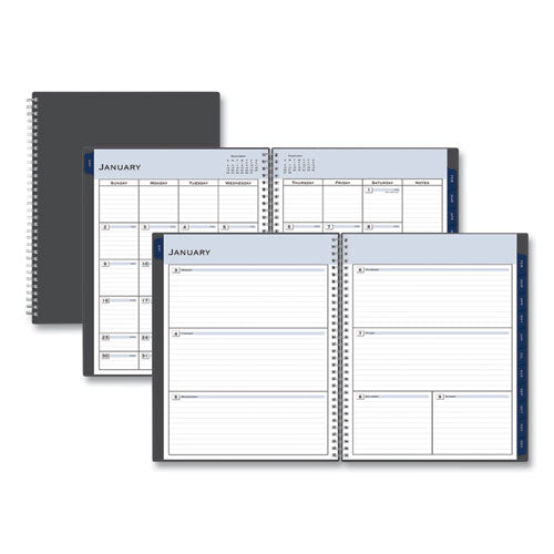 Passages Weekly/Monthly Planner, 11 x 8.5, Charcoal Cover, 12-Month (Jan to Dec): 2023-(BLS100008)