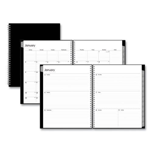 Enterprise Weekly/Monthly Planner, Enterprise Formatting, 11 x 8.5, Black Cover, 12-Month (Jan to Dec): 2023-(BLS111288)