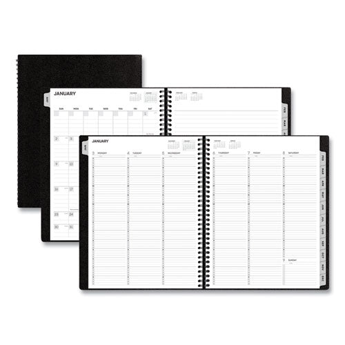 Aligned Weekly/Monthly Appointment Planner, 11 x 8.25, Black Cover, 12-Month (Jan to Dec): 2023-(BLS123845)