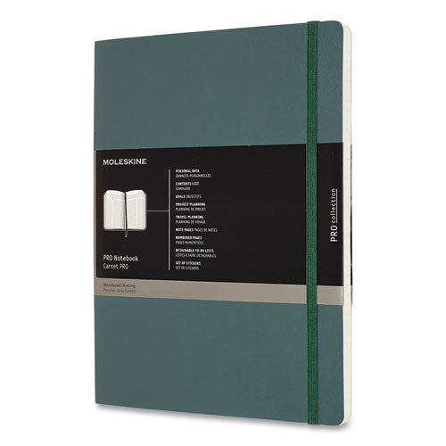 Professional Notebook, Soft Cover, 1-Subject, Narrow Rule, Forest Green Cover, (192) 9.75 x 7.5 Sheets-(HBG620848)