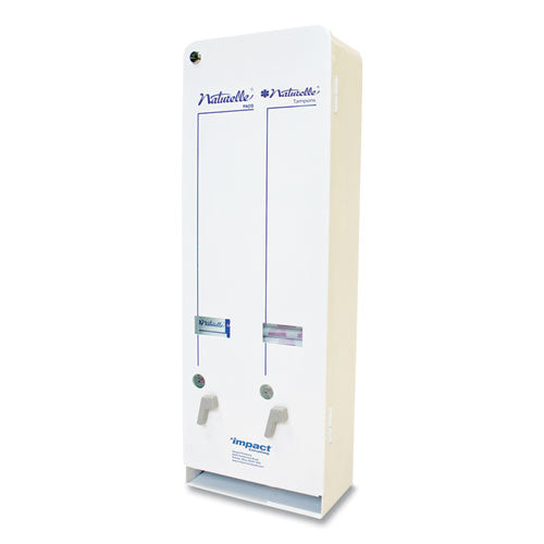 Naturelle J6-RC Enamel Feminine Dual Dispenser, Metal, 10.63 x 5.63 x 30.5, White-(IMP25191000)