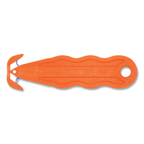 Kurve Blade Plus Safety Cutter, 5.75" Plastic Handle, Orange, 10/Box-(KLVPLS100G)