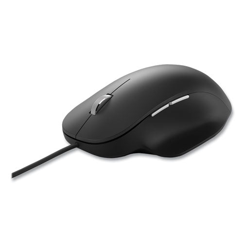 Ergonomic Wired Mouse, USB, Right Hand Use, Black-(MSFRJG00001)