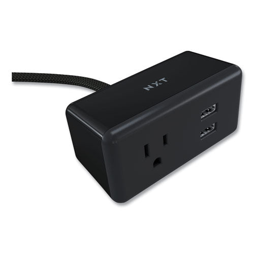 Indoor Extension Cord with USB Ports, 5 ft, 10 A, Black-(NXT24400000)