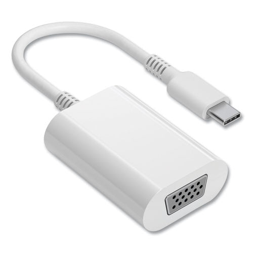 USB-C to VGA Display Adapter, 6", White-(NXT24400038)