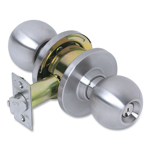 Heavy Duty Commercial Storeroom Knob Lockset, Stainless Steel Finish-(PFQCL100045)
