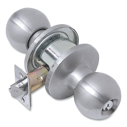 Light Duty Commercial Storeroom Knob Lockset, Stainless Steel Finish-(PFQCL101705)