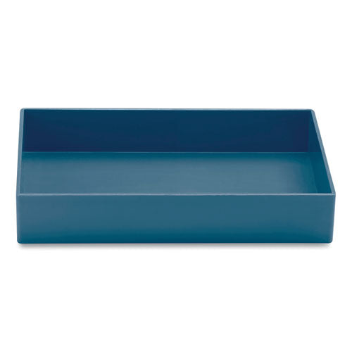 Stackable Mail and Accessory Trays, 1 Section, Small Format, 9.75 x 6.75 x 1.75, Slate Blue-(PPJ105975)