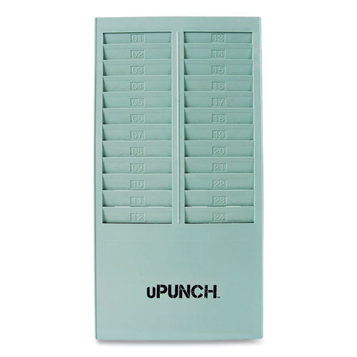 Time Card Rack, 24 Pockets, Gray-(PPZHNTCR24)