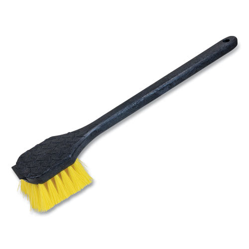 Gong Brush, Yellow Polypropylene Bristles, 20" Black Polyethylene Handle-(QCK226ZQK)