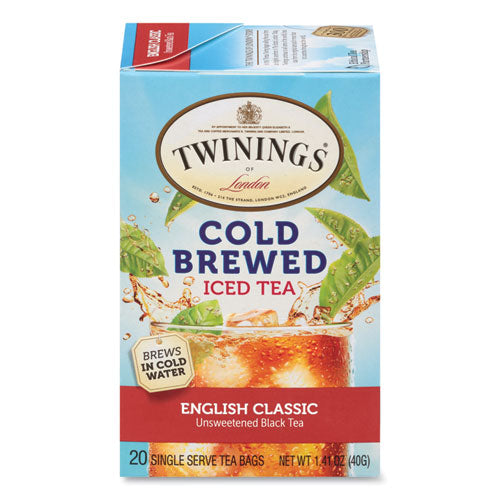 Cold Brew Iced Tea Bags, English Classic, 0.07 oz Tea Bag, 20/Box-(TWG51331)